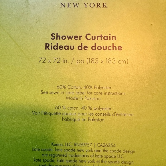 Kate Spade Cherries Shower Curtain - 72 x 72 - NWT - Picture 4 of 6